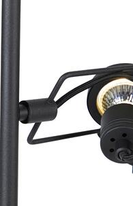 Industrijska podna svjetiljka crna 2 svjetla - Suplux