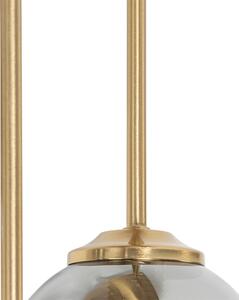 Moderna stropna svjetiljka zlatna 5-svjetlosna s dimnim staklom - Atena