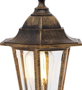 Klasična vanjska zidna lampa starinsko zlato sa senzorom pokreta - New Haven