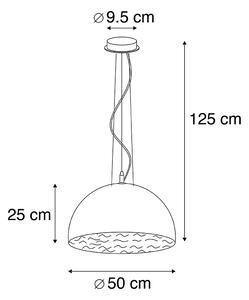 Moderna viseća svjetiljka bijela 50 cm - Magna