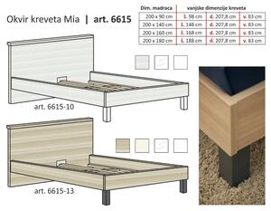 Krevet MIA 6615 Hespo-Driftwood/Bež-90x200 cm