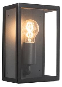 Industrijska vanjska zidna svjetiljka crna sa staklom IP44 - Rotterdam 2