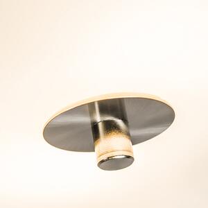 Stropna svjetiljka četvrtasta crna 30 cm - Bubanj deluxe Jute