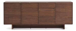 Tamno smeđa komoda u dekoru oraha 194,5x78x45 cm Norlen – Kave Home