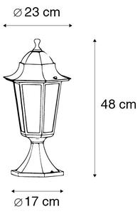 Klasično postolje vanjske lampe crne boje 48 cm IP44 - New Orleans