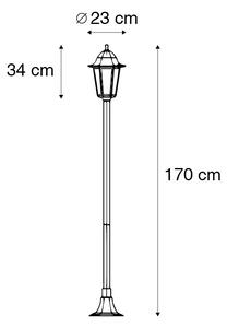 Pametna stojeća vanjska svjetiljka crna 170 cm uklj. WiFi ST64 - New Orleans