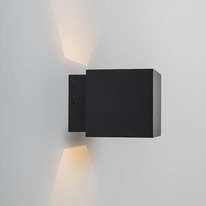 Dizajn zidna svjetiljka crno / zlatna sa LED - Caja