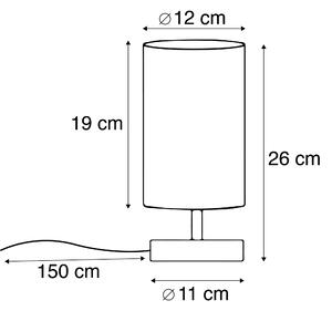 Moderna stolna svjetiljka bijela okrugla 12 cm za zatamnjivanje - Milo 2