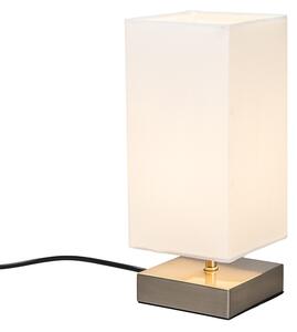 Moderna stolna lampa bijela sa čelikom - Milo