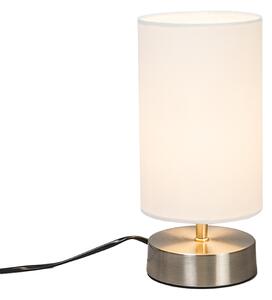Moderna stolna svjetiljka bijela okrugla 12 cm za zatamnjivanje - Milo 2