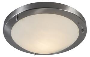 Moderna stropna svjetiljka čelik IP44 - Yuma 31