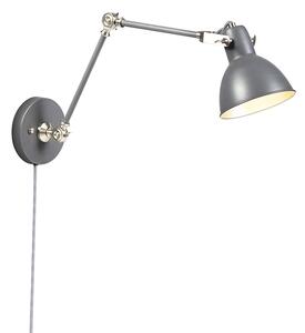 Industrijska zidna svjetiljka siva podesiva - Dazzle