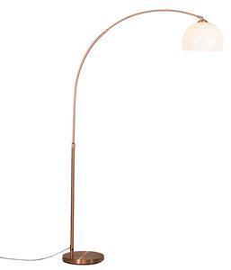 Moderna lučna bakrena svjetiljka s bijelim sjenilom - Arc Basic