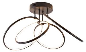 Stropna svjetiljka crna, uključujući LED svjetla u 3 koraka, 4 svjetla - Joaniqa