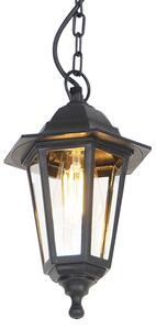 Romantična vanjska viseća svjetiljka crna IP44 - New Haven