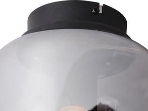 Dizajn stropne svjetiljke crne boje s dimnim staklom - Bliss