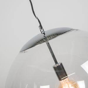 Skandinavska viseća svjetiljka krom s prozirnim staklom - Kugla 50