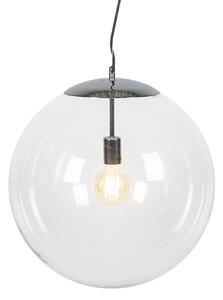 Skandinavska viseća svjetiljka krom s prozirnim staklom - Kugla 50