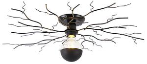 Art Deco stropna svjetiljka crna 50 cm - Ramuri