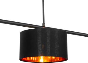 Moderna viseća lampa crna sa zlatom 125 cm 3-svjetlo - VT 3