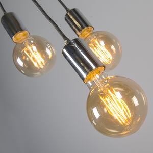 Moderna viseća svjetiljka krom - Objekt 3