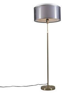 Podna svjetiljka zlatna / mesing s crno / bijelom nijansom 47 cm - Parte