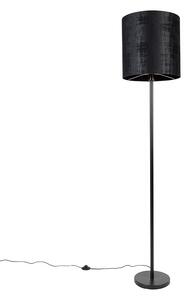 Moderna podna svjetiljka crna sjena crna 40 cm - Simplo