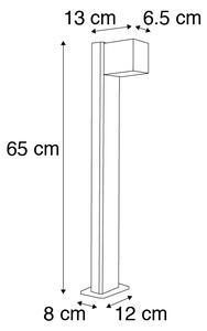 Pametna stojeća vanjska svjetiljka antracit 65 cm IP44 uklj. Wifi GU10 - Baleno