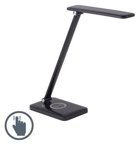 Dizajn stolna svjetiljka crna, uključujući LED s prigušivačem na dodir - Tina