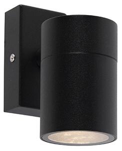 Vanjska zidna svjetiljka crna od nehrđajućeg čelika IP44 - Solo