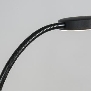 Moderna podna svjetiljka crna s LED - Trax