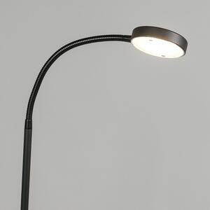 Moderna podna svjetiljka crna s LED - Trax