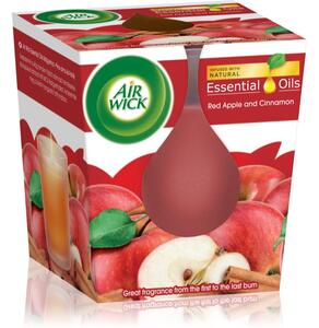 Air Wick Essential Oil Red Apple & Cinnamon mirisna svijeća 105 g