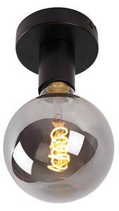 Dizajn stropne svjetiljke crne boje s dimnim staklom G125 - Facile