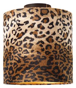 Stropna svjetiljka mat crna sjena leopard dizajn 25 cm - Combi