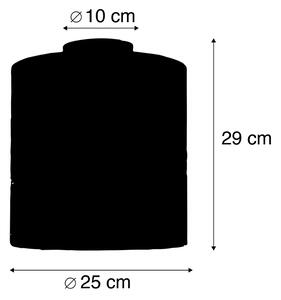 Stropna svjetiljka mat crna baršunasta sjena sa zebra dizajnom 25 cm - Combi