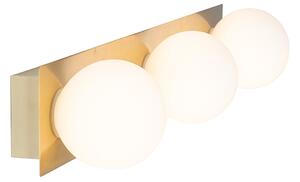 Moderna zidna svjetiljka zlatna 48 cm IP44 3-svjetlo - Cederic