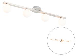 Moderna stropna svjetiljka od čelika IP44 4 svjetla - Cederic