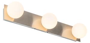 Moderna zidna svjetiljka čelik 48 cm IP44 3-svjetlo - Cederic