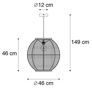 Orijentalna viseća svjetiljka smeđa 46 cm - Rob