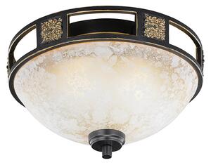Seoska okrugla stropna svjetiljka boja hrđe 33 cm - Quinta