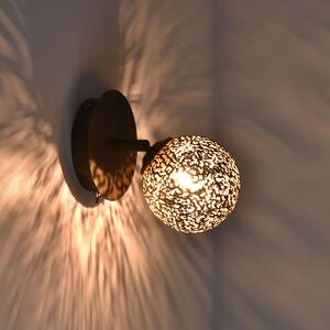 Zidna svjetiljka hrđa smeđa podesiva s prekidačem - Kreta