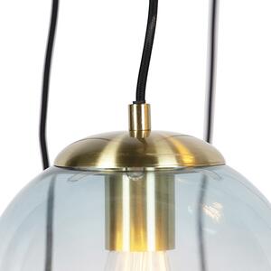 Art deco viseća svjetiljka mesing 7-light - Pallon