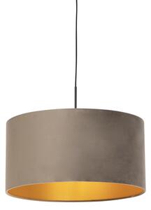 Viseća svjetiljka s velur taupe zlatnom zlatom 50 cm - Combi