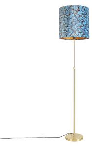 Podna svjetiljka zlatna / mesing s leptirima baršunaste sjene 40/40 cm - Parte