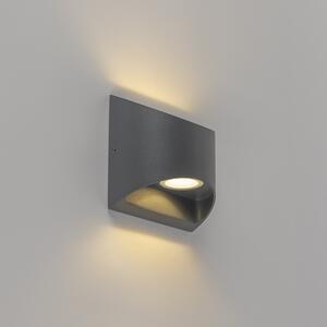 Moderna vanjska zidna svjetiljka, tamno siva, uključujući LED IP54 - Mal