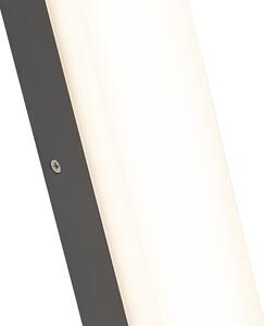 Moderna pravokutna vanjska zidna svjetiljka tamno sive boje - Opacus