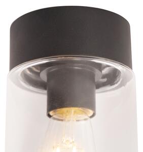 Moderna stropna svjetiljka crna 22,6 cm IP44 - Jarra