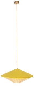 Svjetiljka za kačenje u žutom baršunu s trskom 60 cm - Okovi Can
