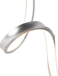 Dizajn stolna svjetiljka srebrna s LED i prigušivačem - Krisscross